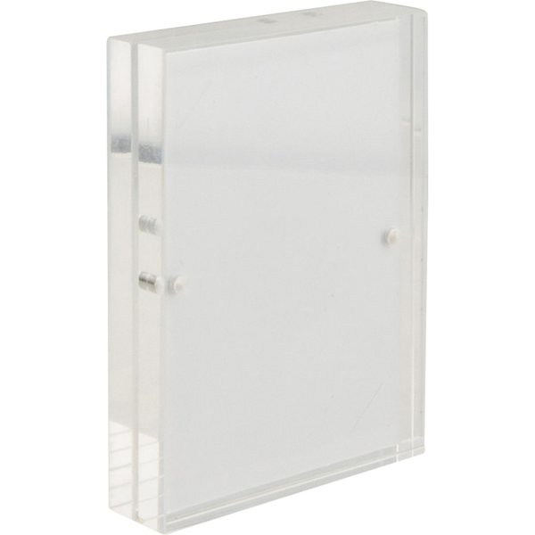 Porta-poster trasparente A8 - Acrilico - Utilizzabile come cornice singola o bifacciale Securit; 7.5x5.5 cm (LxH); argento