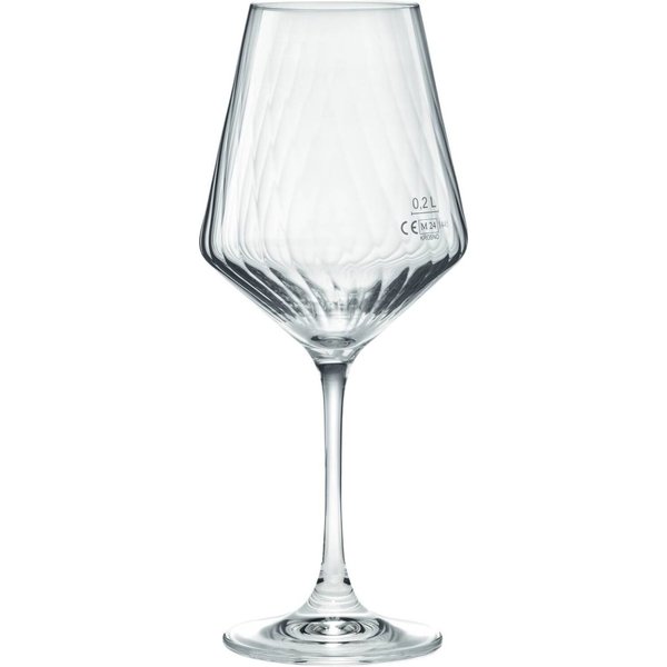 6x van Well Verre à vin Eva 550 ml, gradué à 0,2 l; 55 cl, 6.3x25 cm (ØxH); transparent; 0.2 l trait de remplissage, 6 pièce(s) / Lot
