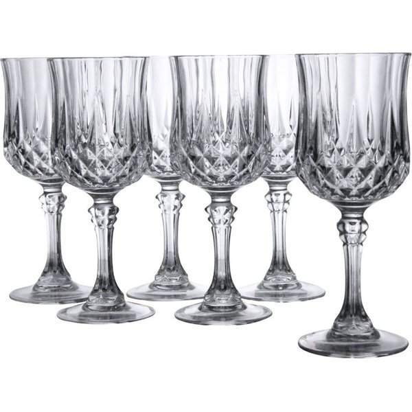 6x CreaTable LONGCHAMP ECLAT - 6 pezzi calice da vino bianco 17 cl; 170 ml, 8.5x16.5 cm (ØxH); trasparente; 6 pz. / Pacco