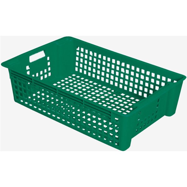 GILAC Caisse ajourée empilable et emboîtable 28 L; 28 l, 60x38x15.5 cm (LxlxH); vert