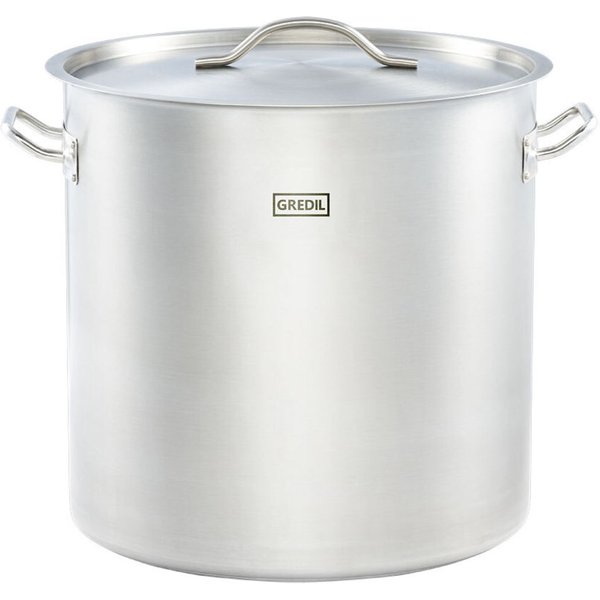 Gredil Marmite ECO avec couvercle; 50.3 l, 40x40 cm (ØxH); argenté