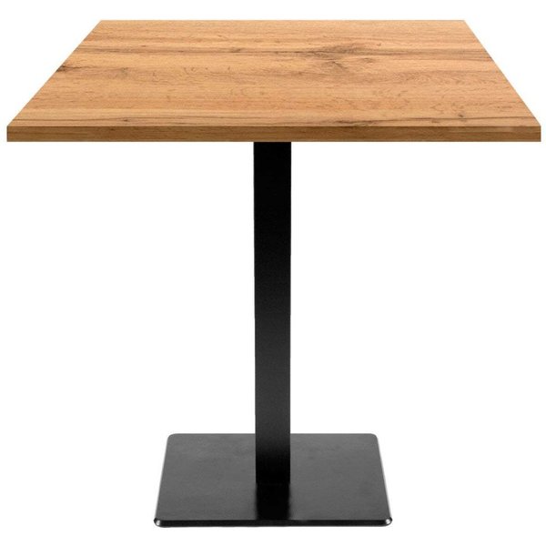 Tavolo Milan quadrato - laminato pietra & legno RestooTab; 70x70x75 cm (LxLxH); Piano tavolo quercia, struttura nero; quadrata