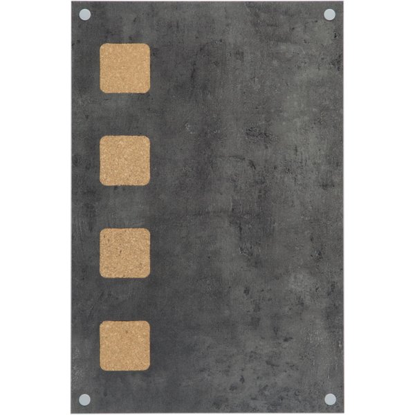 Ardoise murale - béton et liège - feutre-craie et kit de fixation inclus Securit; 38x58 cm (lxH); gris