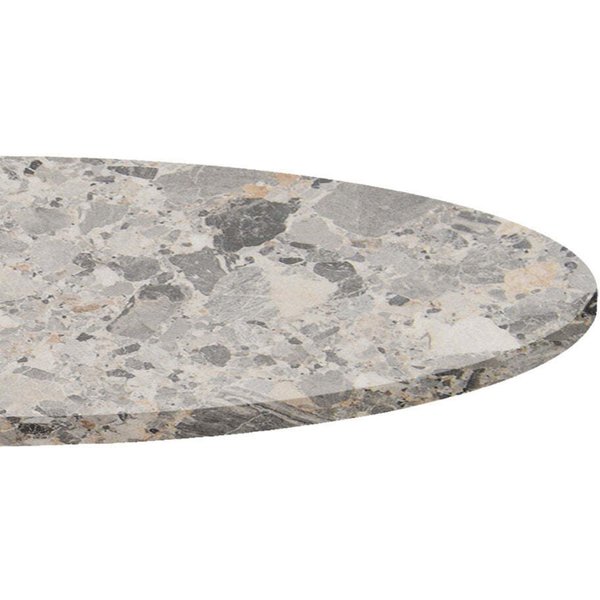 Plateau de table rond, décor terrazzo RestooTab; 120x120 cm (Lxl); gris/terrazzo; rond(e)