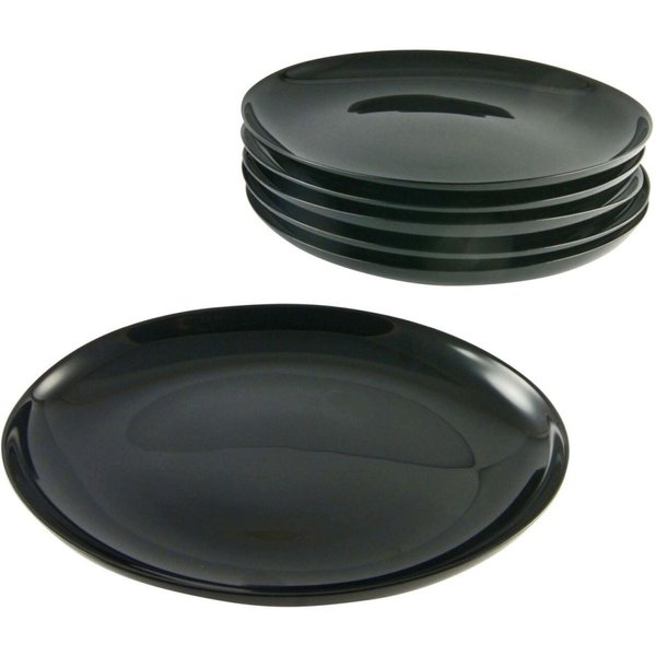 6x CreaTable Italy Party nero - piatto da barbecue 33 cm 6 pezzi; 33x3 cm (ØxH); nero; ovale; 6 pz. / Pacco