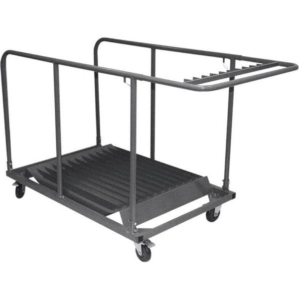 Chariot de transport Nîmes pour tables rondes Ligne CHR; 83x132x102 cm (lxPxH); gris