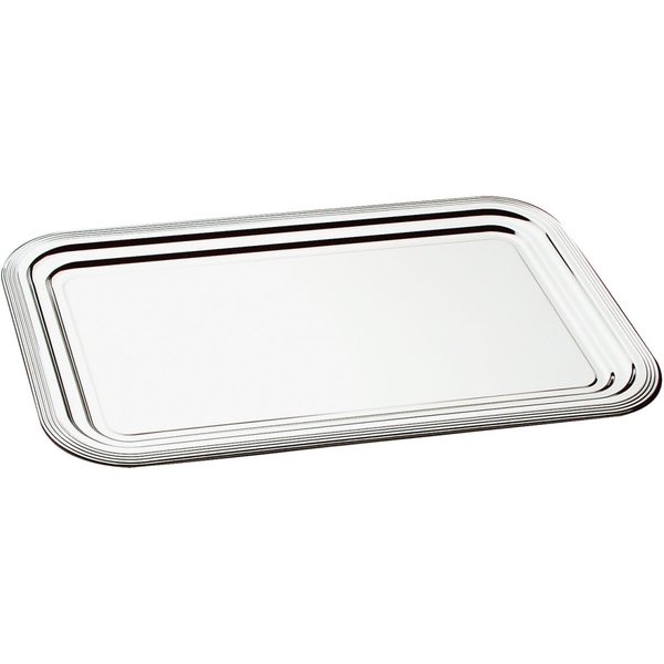 Piatto party Coda APS; GN 1/1, 53x32.5x1.5 cm (LxLxH); argento; rettangolare