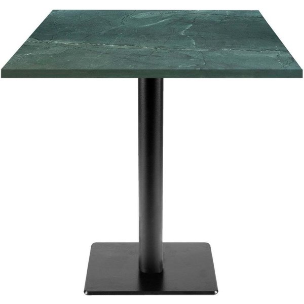 Tavolo Milano-T quadrato - laminato pietra RestooTab; 70x70x75 cm (LxLxH); verde scuro/marmorizzato; quadrata