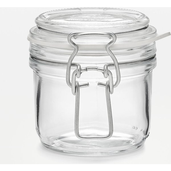 Vasetto a chiusura ermetica Fido Terrina Bormioli Rocco; 200 ml, 8.3x8.2 cm (ØxH); trasparente; rotonda; 6 pz. / Pacco