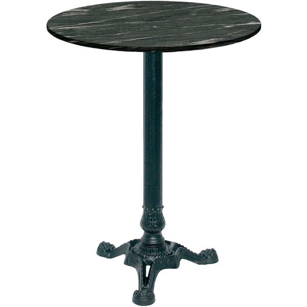 Mange-debout Bistrot rond - décor pierre ou bois RestooTab; 60x60x113x60 cm (LxlxHxØ); gris foncé/marbré; Structure noir; rond(e)