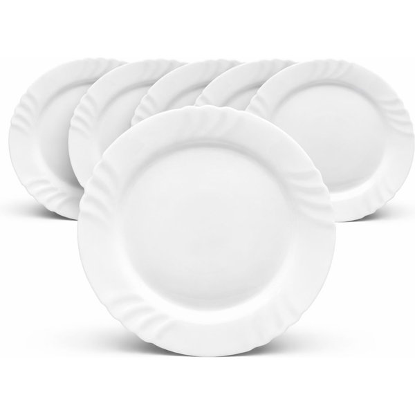 6x Bormioli Rocco Piatto rotondo piano Ebro 32 cm; 32x32x32x2.5 cm (LxLxØxH); bianco; rotonda; 6 pz. / Pacco
