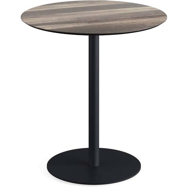Table Urban Ø 70 cm, piètement noir Feros; 73.2x70 cm (HxØ); brun clair; rond(e)