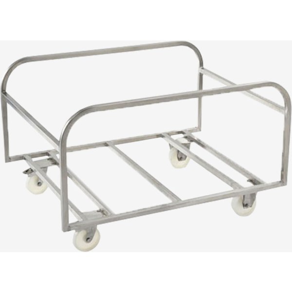 GILAC Chariot de transport inox pour bac grand volume; 500000 ml, 60.5x80.8x80.8 cm (lxPxH); gris