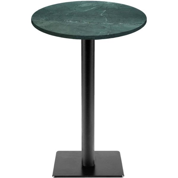RestooTab Tavolo alto Milano-T rotondo - laminato pietra; 113x60 cm (HxØ); verde scuro/marmorizzato; rotonda