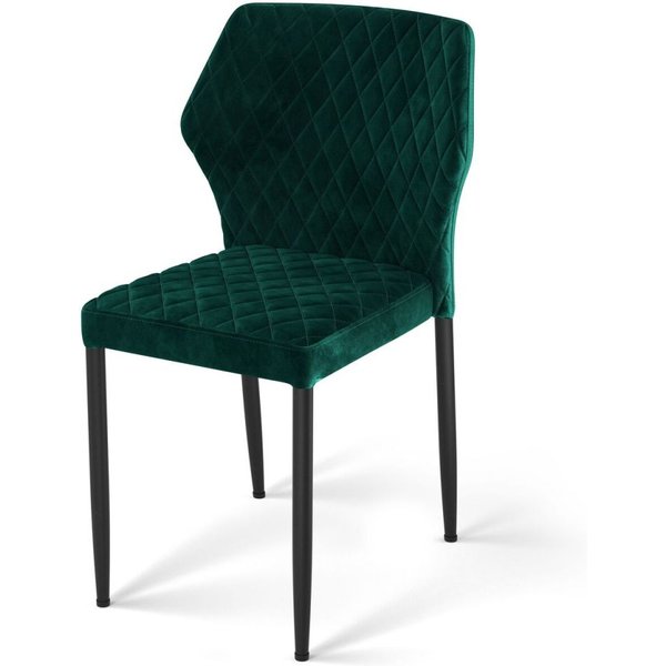 Sedia impilabile Louis imbottita in velluto rosso bordeaux, ignifuga, 50x47x105 cm (LxPxA), 52107 Feros; 49x57.5x81.5 cm (LxPxH); verde; 4 pz. / Pacco