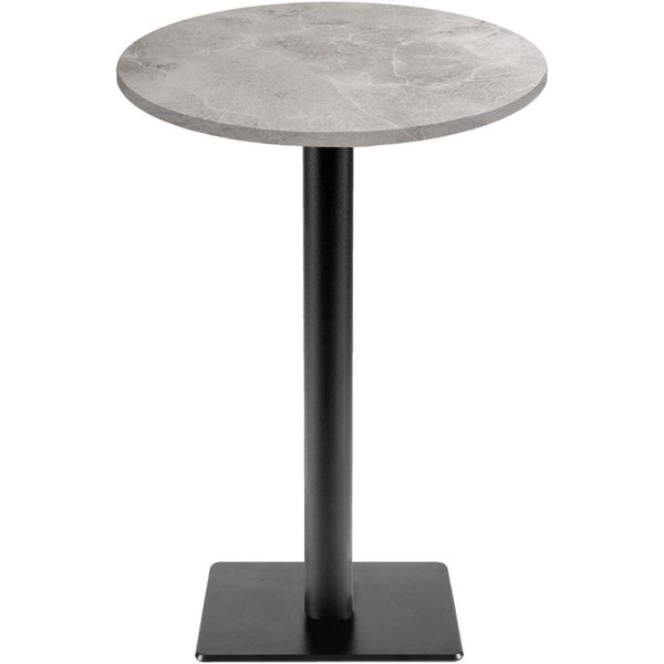 RestooTab Tavolo alto Milano-T rotondo - laminato pietra; 113x60 cm (HxØ); grigio chiaro; rotonda