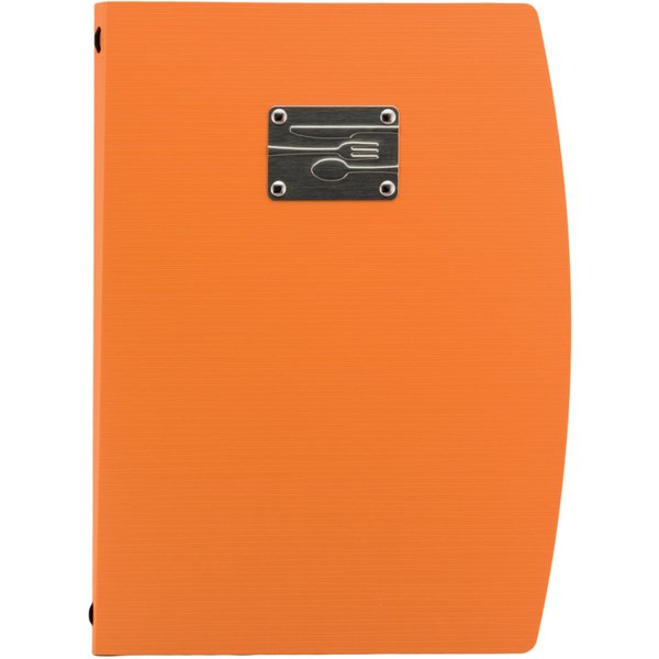 Protège-menu A4 Rio - plaque décorative couverts - 4 vues Securit; 25x34 cm (lxH); orange