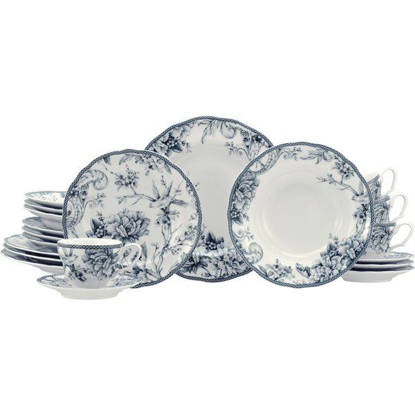Adelaide - Servizio combinato da 20 pezzi CreaTable; blu; 20 pz. / pz.