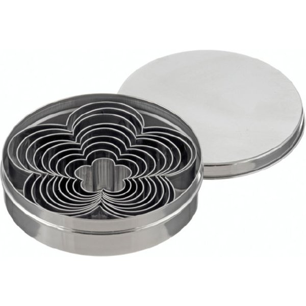 Schneider Set di stampini per biscotti a forma di fiore; acciaio inox