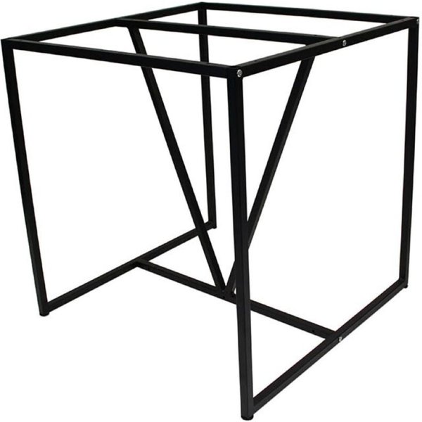 Ligne CHR Piètement Istres carré H 73 cm; 70x73 cm (lxH); noir