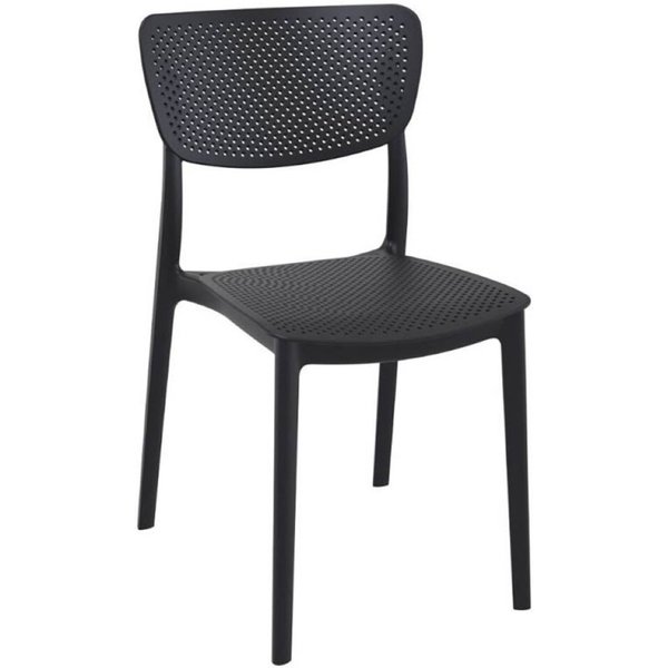 Ligne CHR Chaise Lucy; 53x45x82 cm (lxPxH); noir