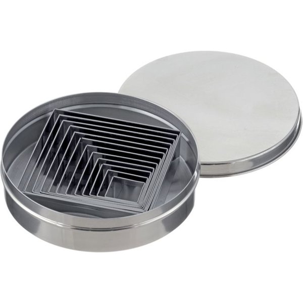 Set di stampini quadrati Schneider; acciaio inox