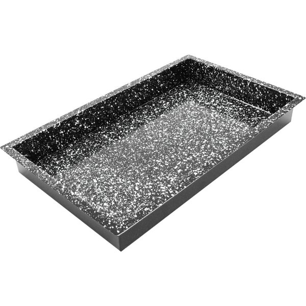 Plaque de cuisson spécial four à convection, granit émaillé Schneider; GN 1/1, 53x32.5x6 cm (LxlxH); noir/blanc; rectangulaire