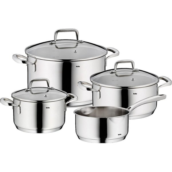 kela Set di pentole Flavoria in acciaio inox 18/10, 4 pezzi.; argento; rotonda