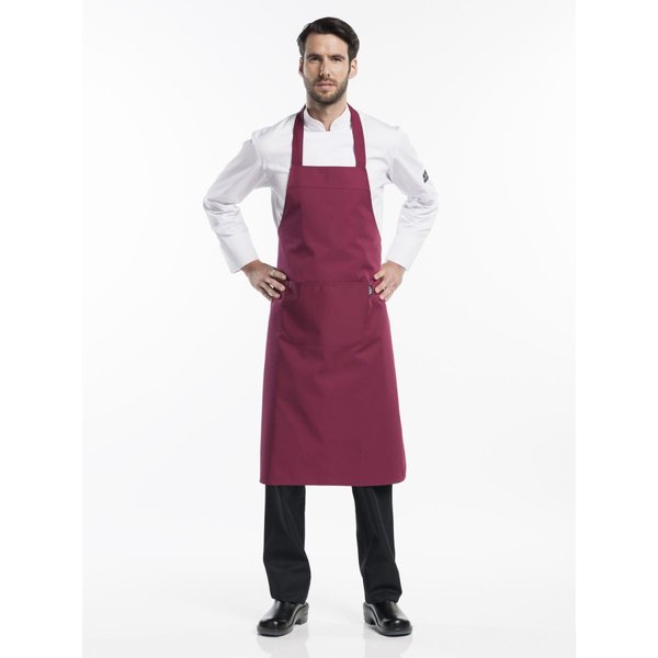 Chaud Devant Tablier à bavette Burgundy l75 - l100 cm; 100x75 cm (Lxl); bourgogne