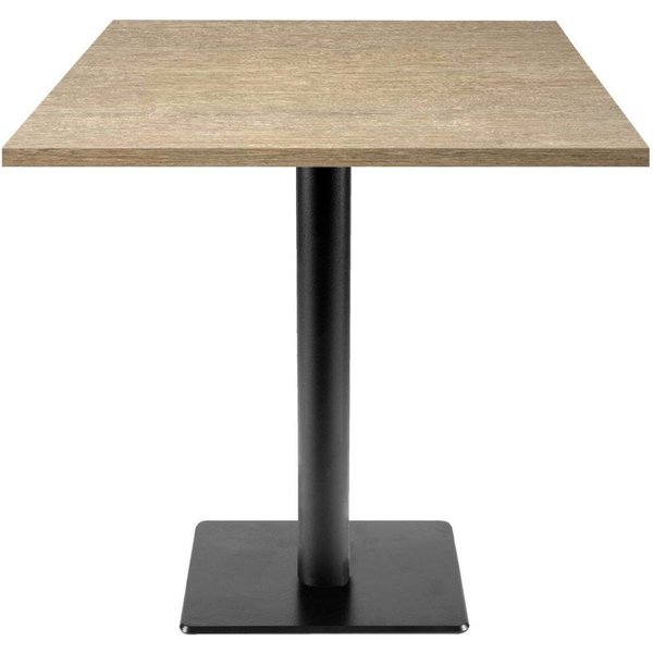 Tavolo Milano-T quadrato - laminato legno & tinta unita RestooTab; 70x70x75 cm (LxLxH); quercia/marrone chiaro; quadrata