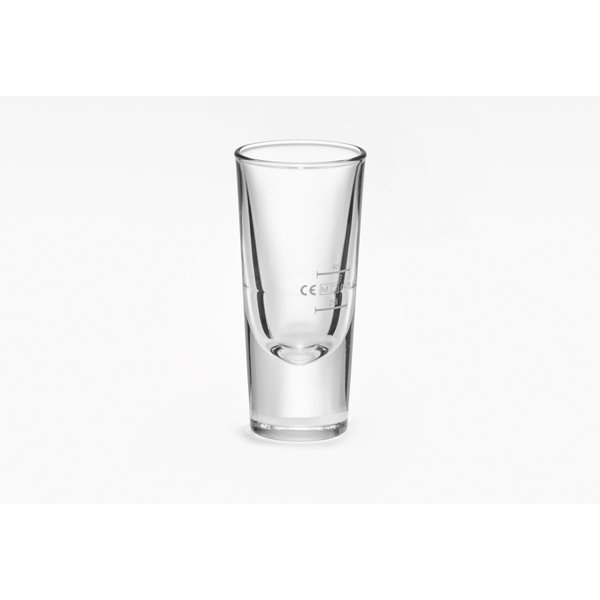 Bicchiere amaro Bistro Bar con marcatura Bormioli Rocco; 40 ml, 6x14.5 cm (ØxH); trasparente; 2 cl & 4 cl Segno di riempimento, 6 pz. / Pacco