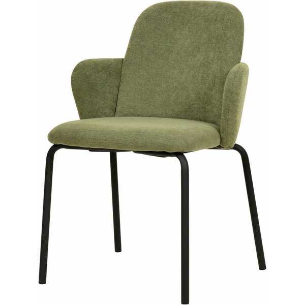 Sedia impilabile Paddy imbottita Feros; 54.5x58x81 cm (LxPxH); verde; 2 pz. / Pacco