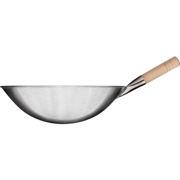 Stalgast Wok en inox poli; 40x12 cm (ØxH); argenté; rond(e)
