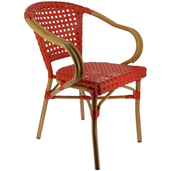Ligne CHR Fauteuil Sedia; 59x57x83 cm (lxPxH); rouge