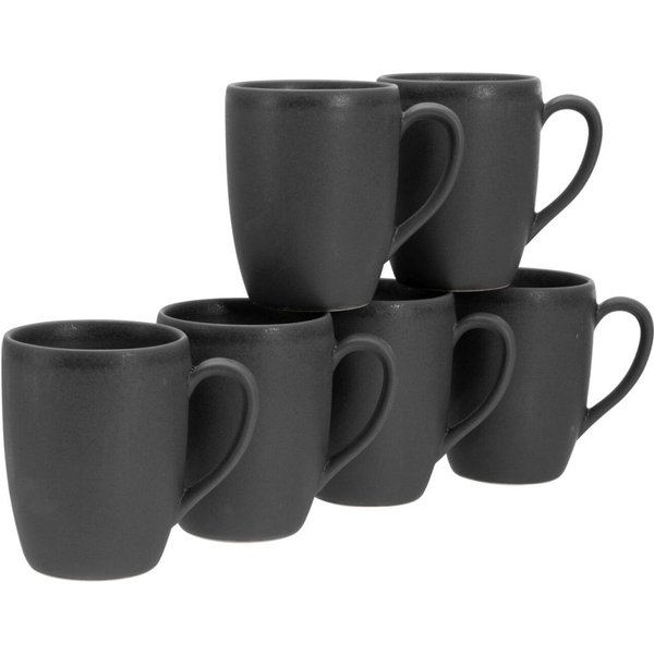 6x CreaTable Set tasses à café 6 pièces Soft Touch Black; 30 cl, 8x8x10 cm (LxlxH); noir; 6 pièce(s) / Lot