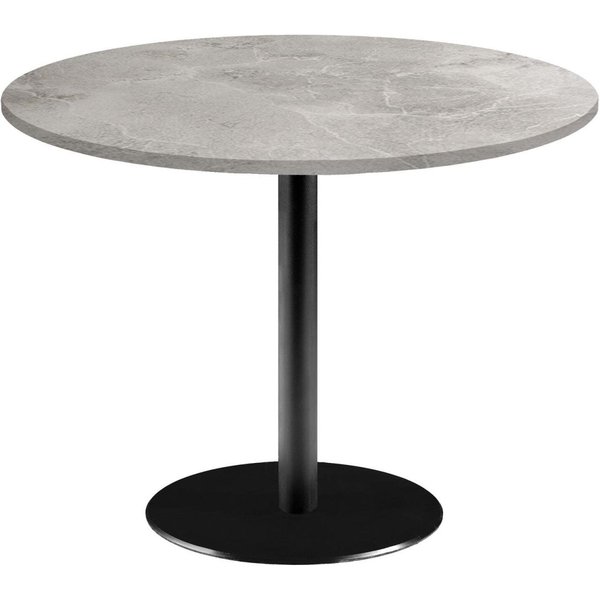 Table Rome XL ronde - décors pierres RestooTab; 75x120 cm (HxØ); gris clair; rond(e)