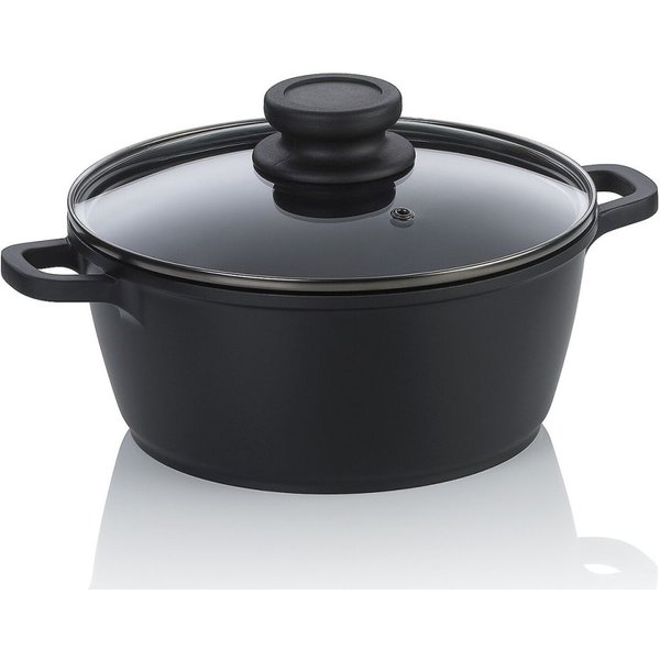 kela Marmite Atura en fonte d'aluminium avec revêtement antiadhésif; 1.7 l, 20x9 cm (ØxH); noir; rond(e)