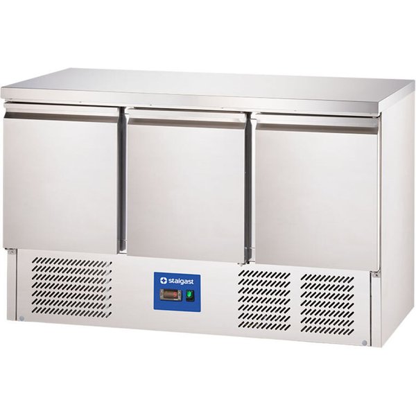 Stalgast Comptoir réfrigéré, 3 portes, série Starline; 368 l, 136.5x87.5x70 cm (lxHxP); argenté