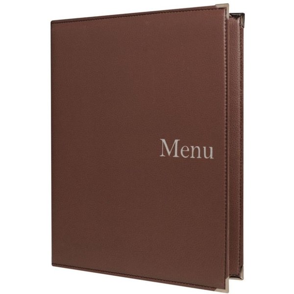 Protège-menu Syracuse A4 METAFICH; 27x32.5 cm (lxH); brun foncé