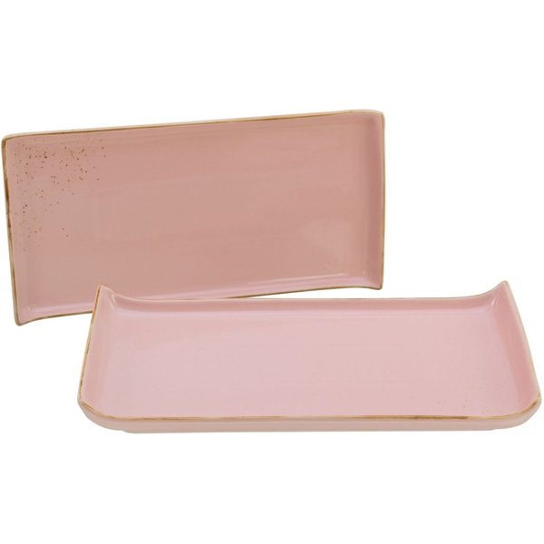 2x CreaTable Plat BBQ 2 pièces Nature Collection; 33x16.5x3.5 cm (LxlxH); rose; rectangulaire; 2 pièce(s) / Lot