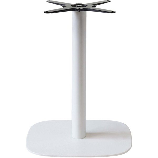 Base tavolo rettangolare Round RestooTab; 42x60x73 cm (LxLxH); bianco