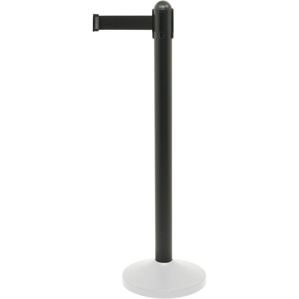 Colonnina segnapercorso retrattile - Nastro in nylon 200 cm nero (Base RS-RT-BL-C9 non inclusa) Securit; 10x1.82x95x1.82 cm (LxLxHxP); nero
