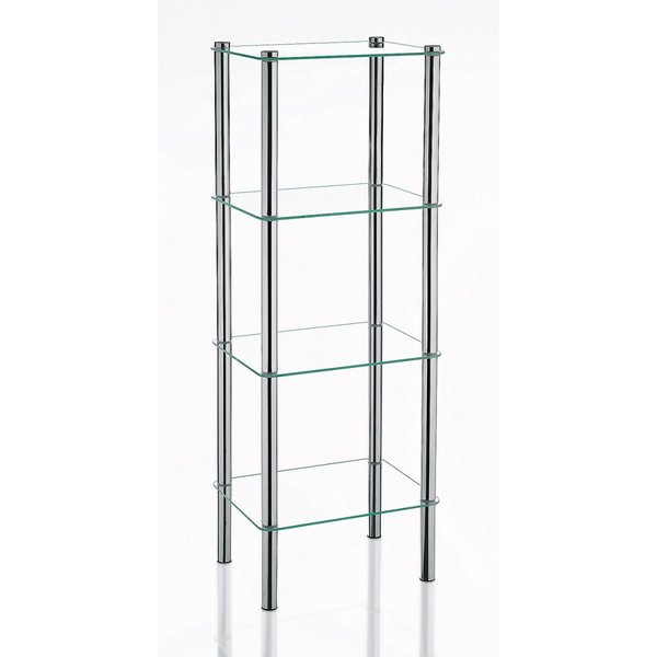 kela Scaffale Lars in metallo; 30x40x107 cm (LxPxH); trasparente