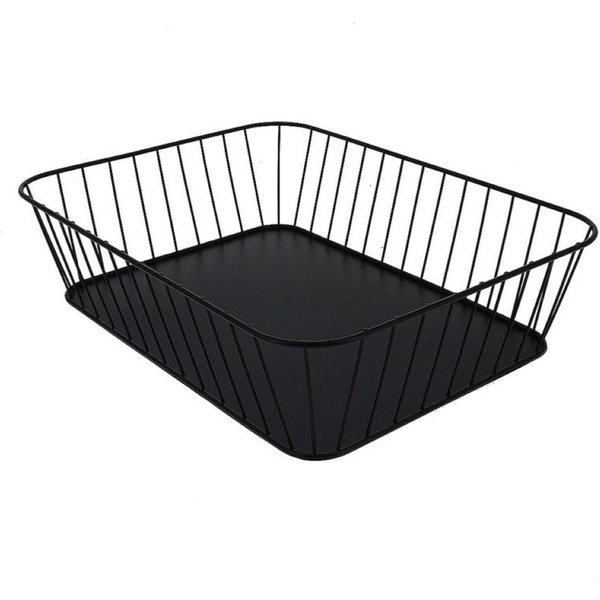 Corbeille rectangulaire Steely 40x30x10 cm Prolinea; 30x10 cm (lxH); noir; 8 pièce(s) / Lot