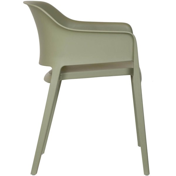 Chaise avec accoudoirs Giethoorn Barths; 77.5x55x54.5 cm (lxPxH); vert olive; 4 pièce(s) / Lot