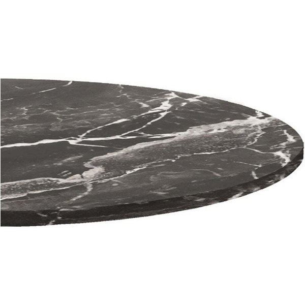 Plateau de table rond, décor marbre RestooTab; 120x120 cm (Lxl); noir/brun/marbré; rond(e)