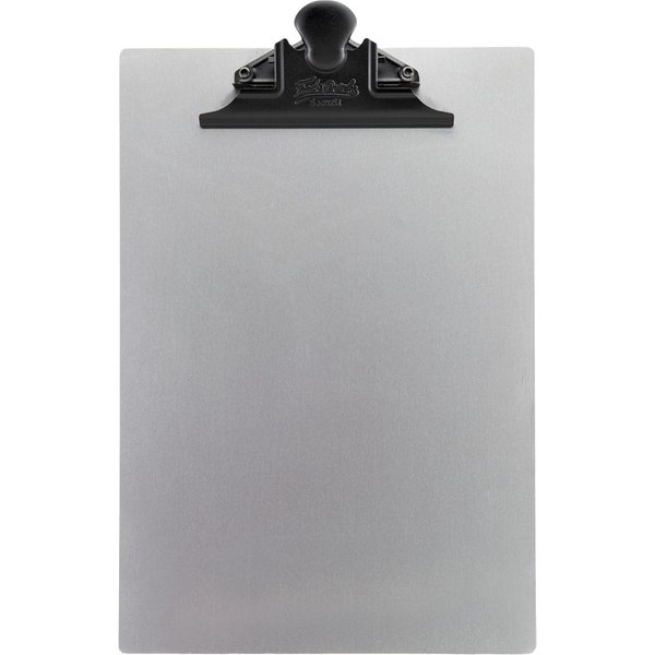 Carte A4 avec pince en acier inoxydable - Marron Securit; 23x35 cm (lxH); gris
