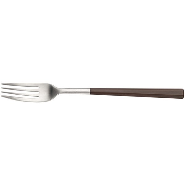 12x Pintinox Forchetta da tavola HIVE Satin Forgiato manico ABS Nero; 21 cm (L); bordeaux; 12 pz. / Pacco