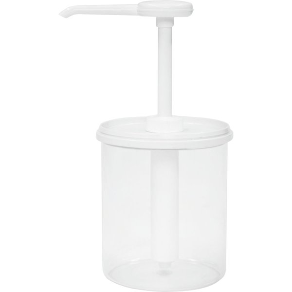 Schneider Distributeur doseur rond; 1 l, 12x12x17x13 cm (LxlxØxH); blanc/transparent