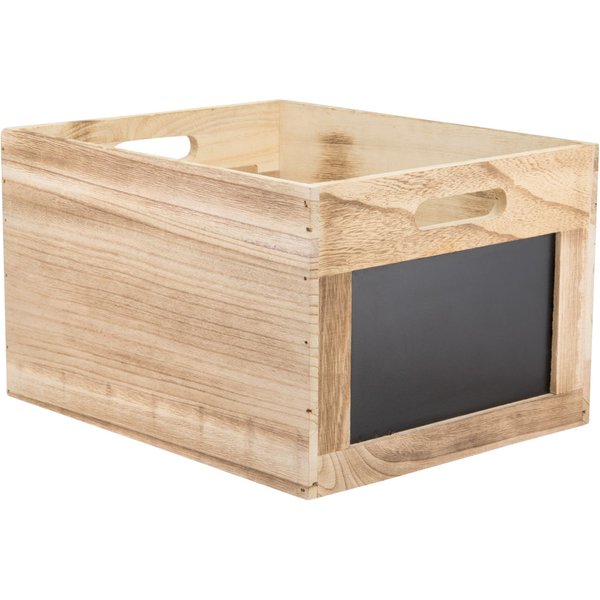 Caisse en bois avec tableau noir sur 2 côtés Securit; 21x28.3x35 cm (LxlxH); brun